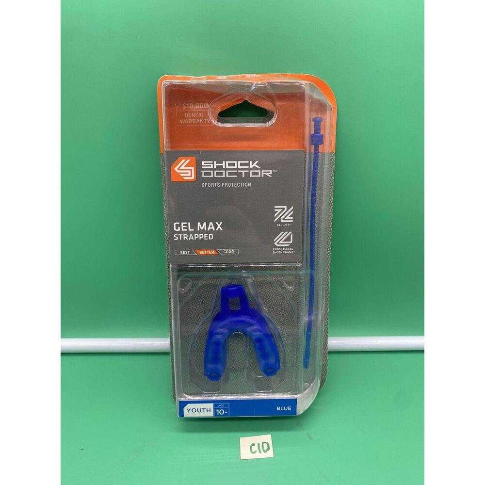 SHOCK DOCTOR BLUE YOUTH 10- MOUTHGUARD STRAP / STRAPLESS *FREE SHIPPING*